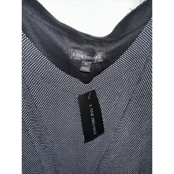 Lane Bryant Black And White‎ Cap Sleeve Utility Jumpsuit Size 24 NWT - Picture 3 of 6